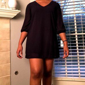 Shifting Dears Navy Blue Long Sleeve Dress